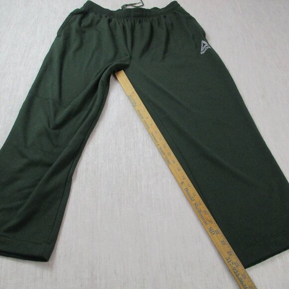 Reebok Sweatpants Mens XL Green‎ Fleece Lined Loose Fit Lightweight Drawstring - Picture 5 of 8